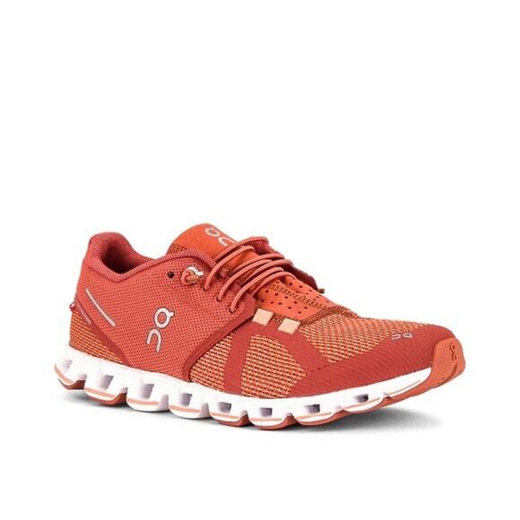 On Running Cloud Sneakers Size 7 Chili Rust Orange Red Women's Comfort Shoes - Picture 1 of 12
